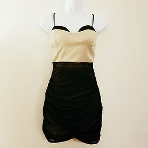 🌹Sexy Black Beige Bustier Dress
